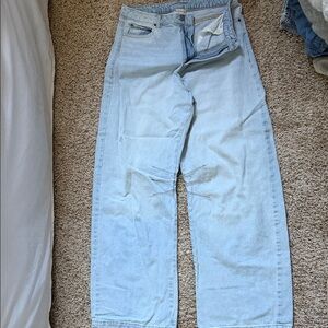 Light Blue Wide-Leg Jeans
